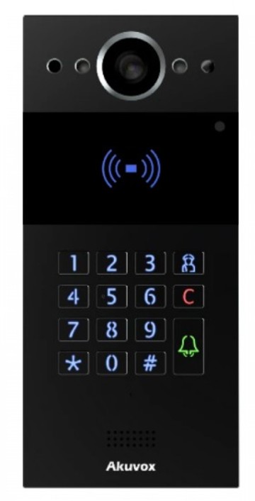 Akuvox R20K black (черная) многоабонентская IP вызывная панель